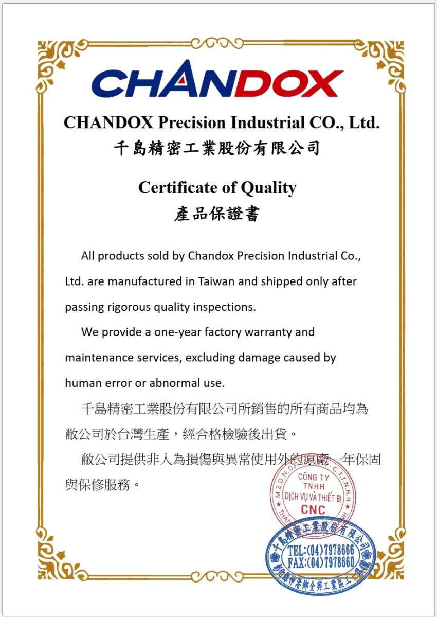 Mâm cặp thủy lực 3 chấu Chandox OPB (Lỗ thông) 0