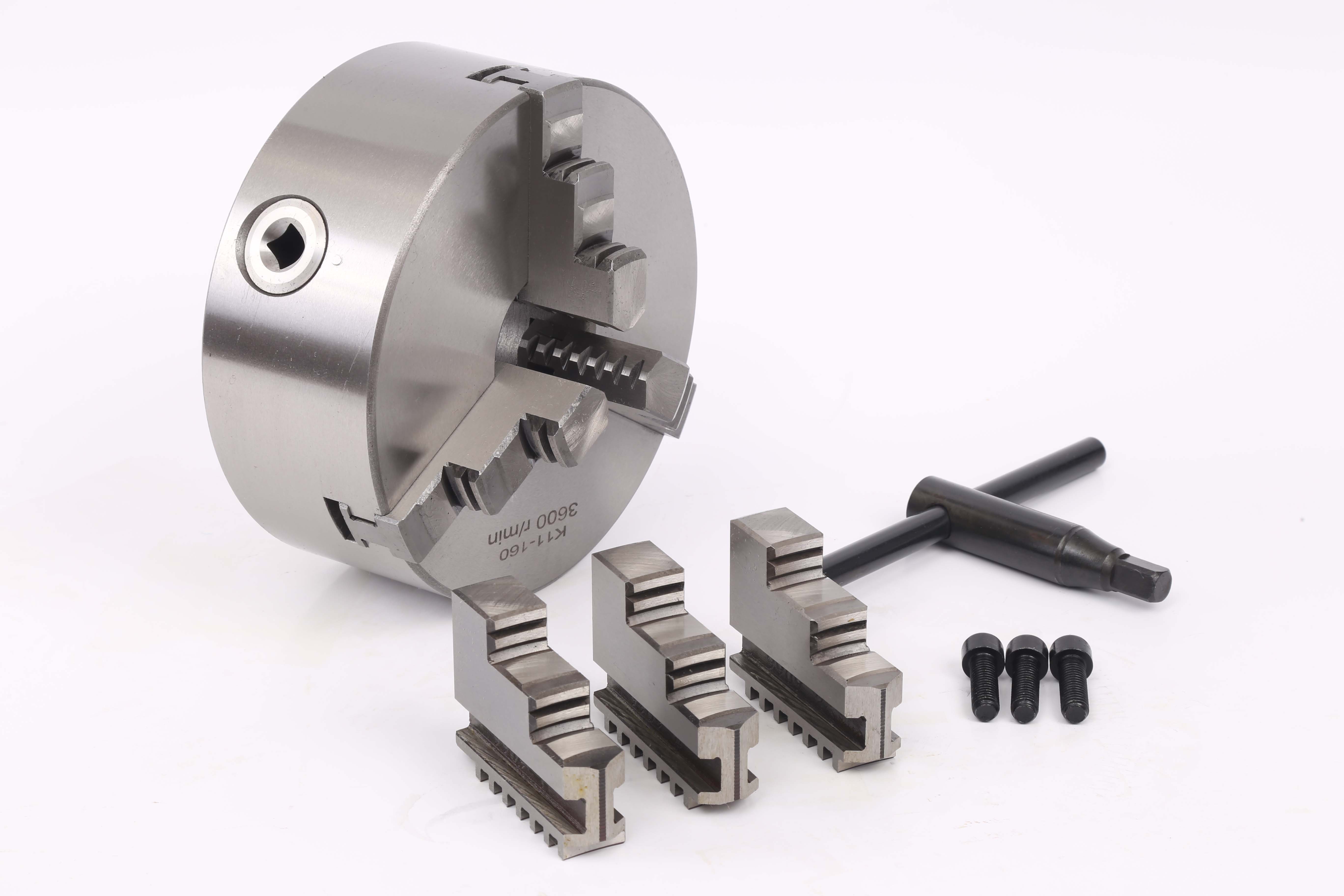 Mâm cặp 3 chấu máy tiện 160mm Crovit K11-160